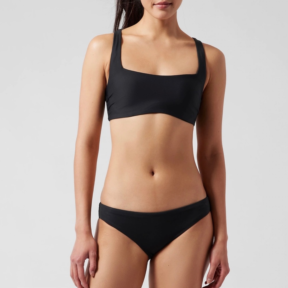 Athleta Bra Cup Square Neck Bikini Top 32D/DD